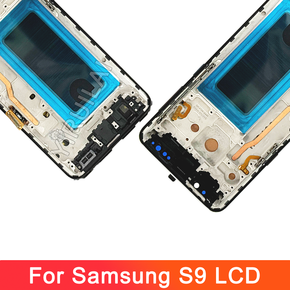 100% Tested Display For Samsung Galaxy S9 LCD With Digitizer Touch Screen Assembly SM-G960FD S9 G960 LCD with Frame Replacement