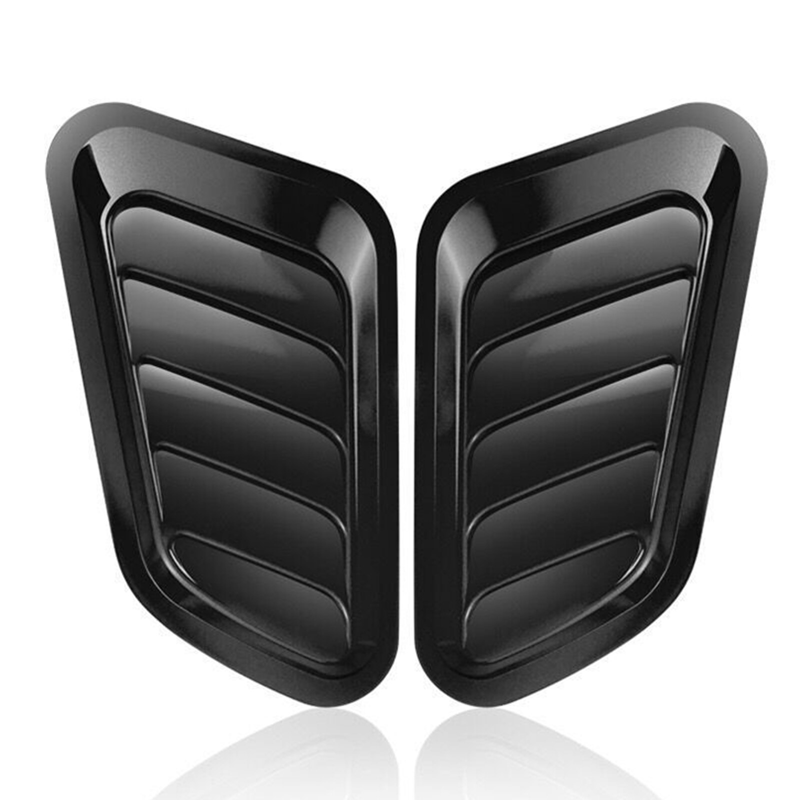 Toldo decorativo Universal de ABS para coche, respiradero de capó tipo Turbo, accesorio NJ88, 2 uds.: Negro