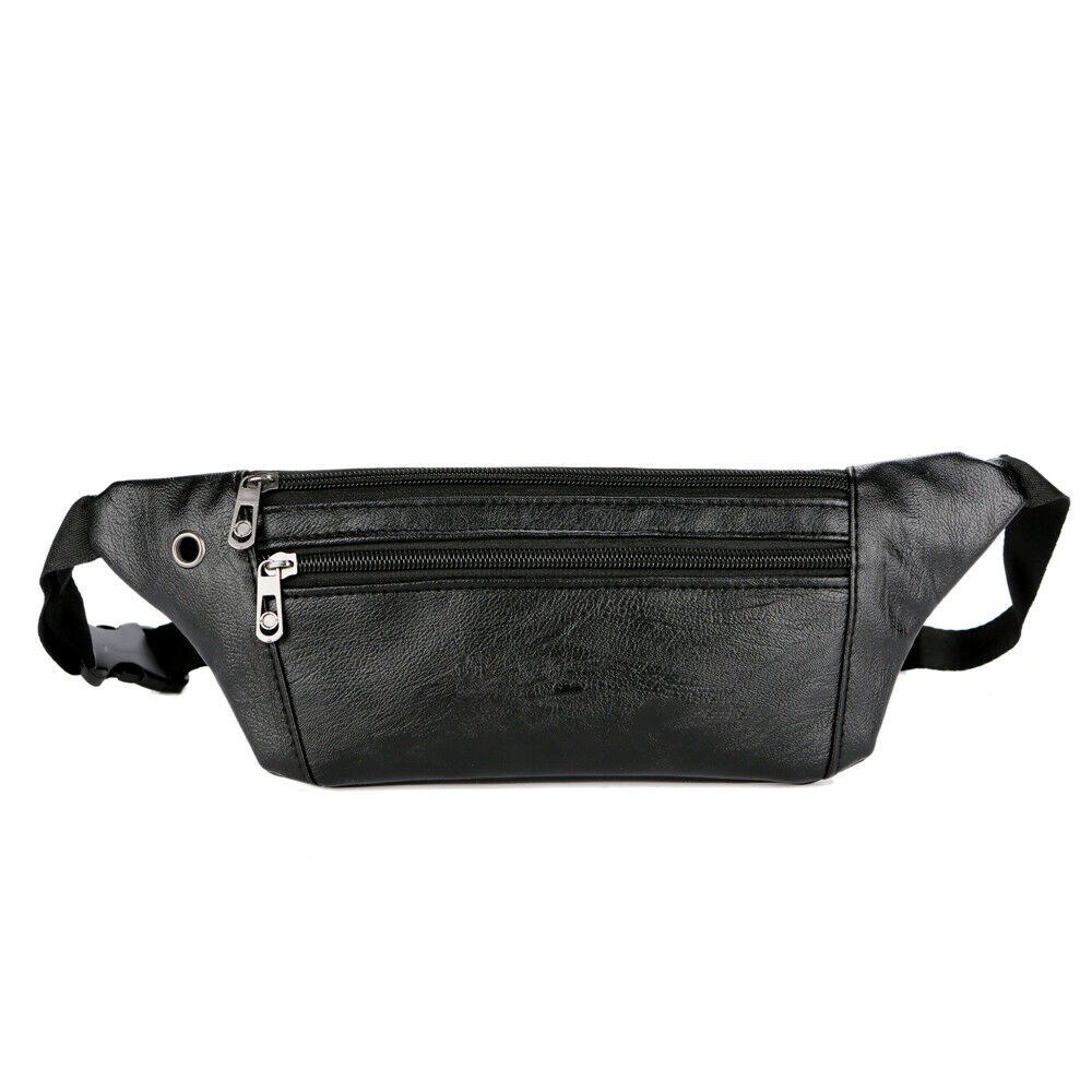 Fanny Pack Männer Neue Streetwear Leder Einfarbig Mini Taille Gürtel Taschen Geldbörse Hüfte Kleine Travel Pouch Marsupio Uomo heuptas