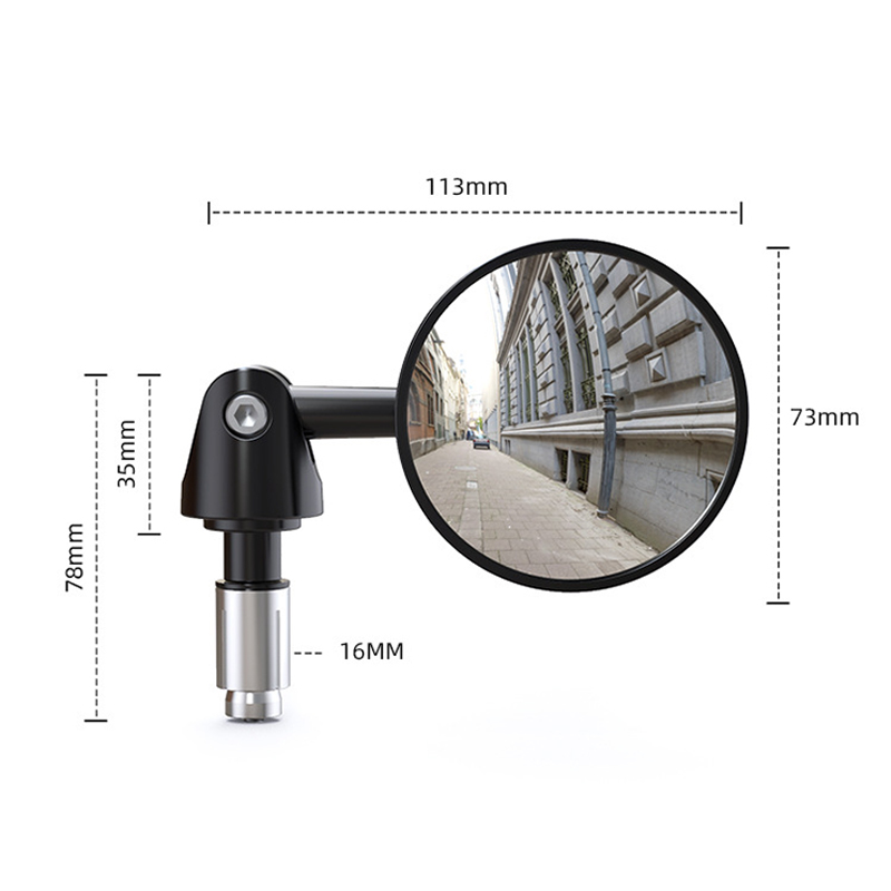 Specchietto retrovisore per manubrio moto Specchietto retrovisore esteso per manubrio Specchio piccolo per punto cieco Specchietto girevole di sicurezza per vista ampia