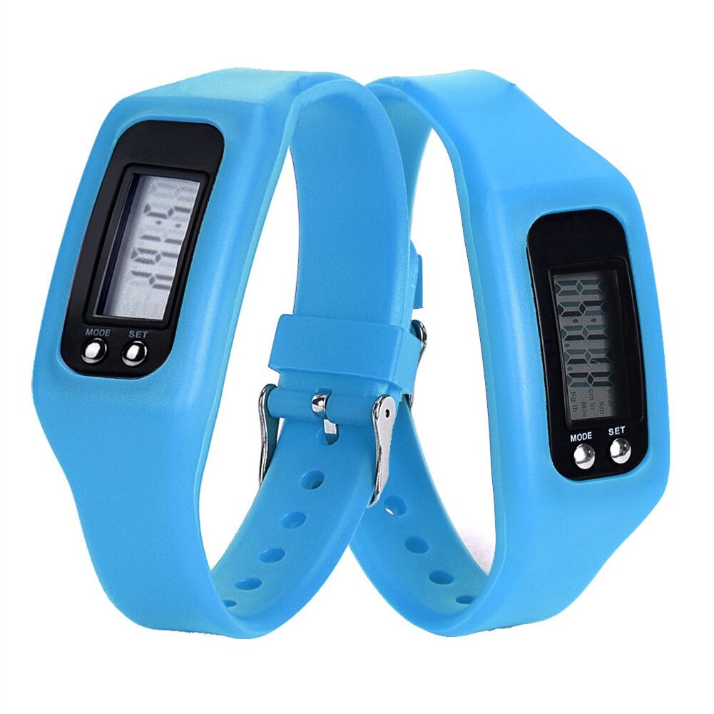 Siliconen Stappenteller Horloge Milieubescherming Loopafstand Teller Lcd Sport Armband