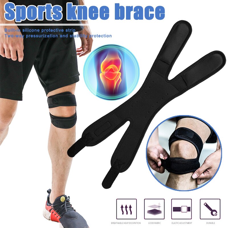 Knee Support Belt Elastic Bandage Tape Sport Fitness Strap Knee Protector Brace BHD2: Default Title
