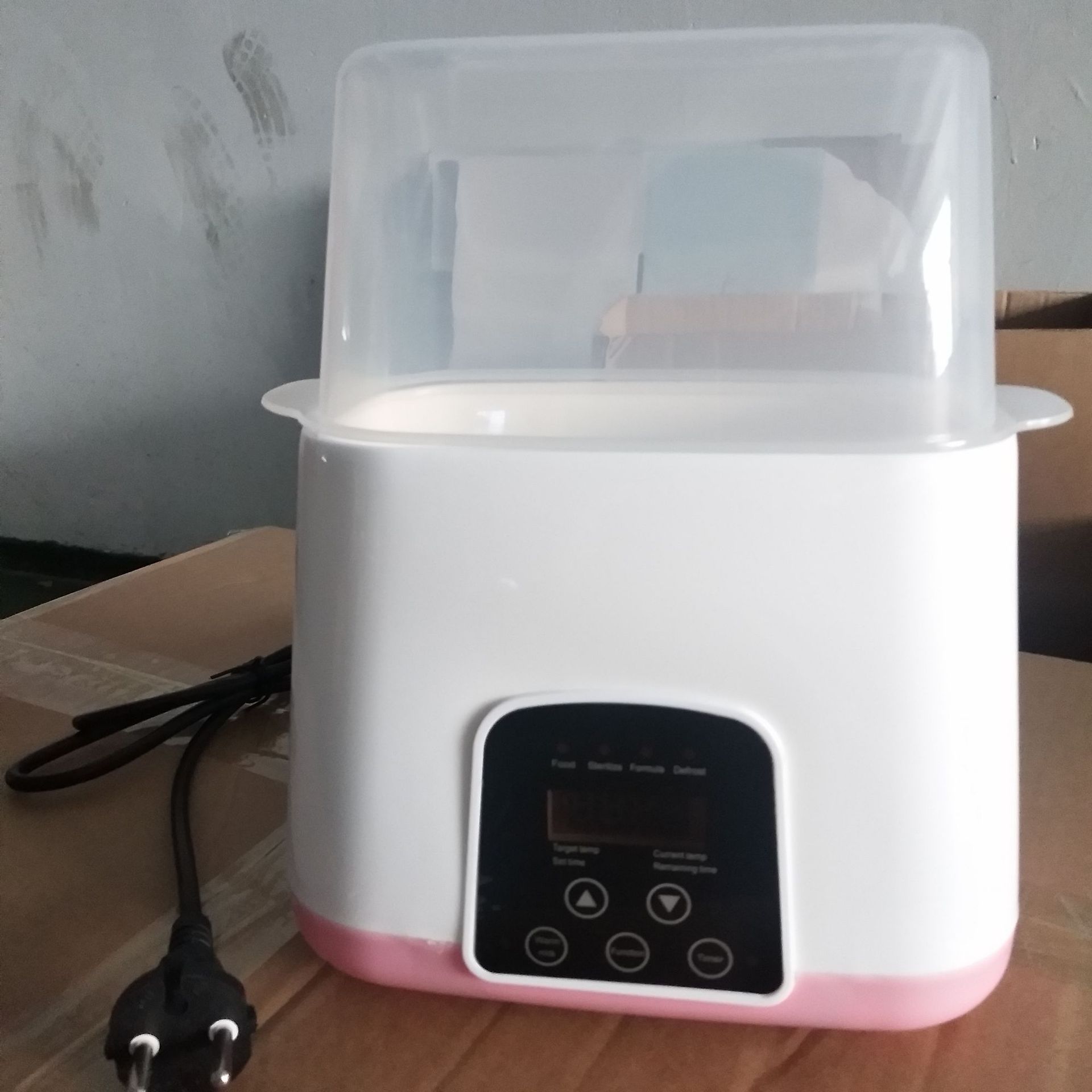 Termostato intelligente automatico multifunzione scaldamuscoli per neonati disinfezione per biberon latte caldo veloce e sterilizzatori: Colore rosa