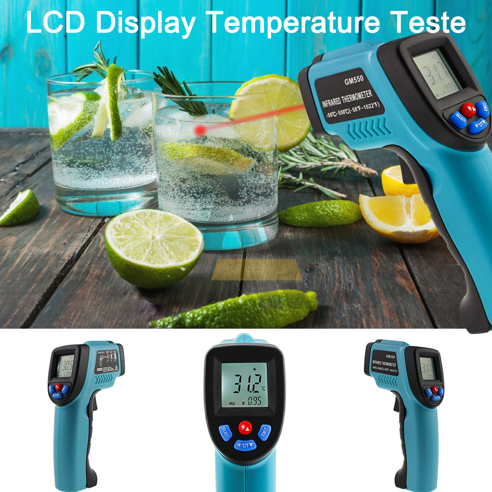 MAYUJIAA Thermomètre Numérique Infrarouge Portable Sans Contact Mini Mesure de Température (Rouge) HW313-89465
