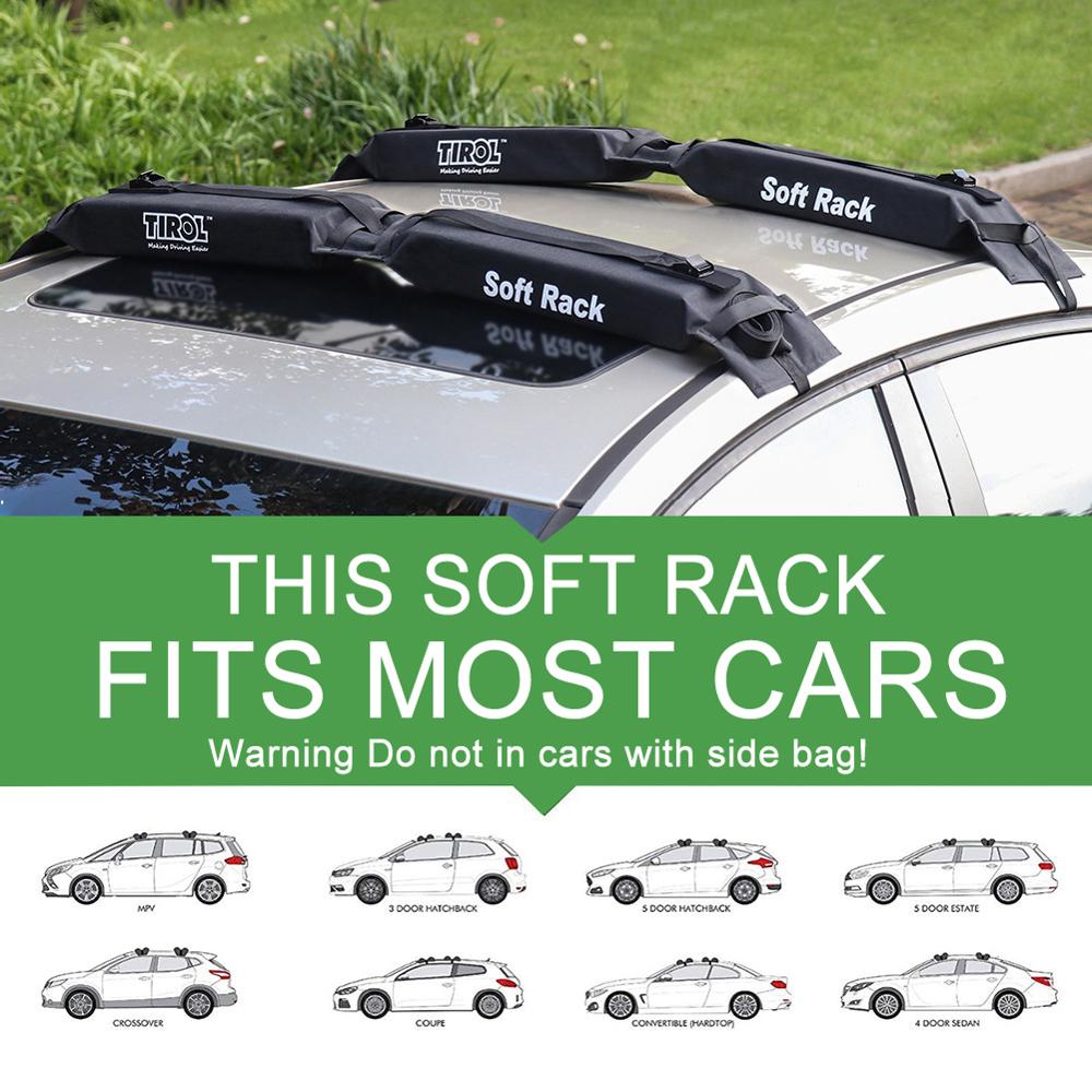 Auto Zachte Imperiaal Bagagedrager Surfplank Peddel Board Anti-Vibratie Outdoor Rooftop Bagagedrager Belasting 60kg