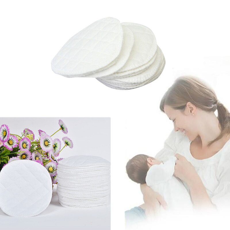 Women 10pcs/set Three Layers of Ecological Cotton Washable Breastfeeding Pads Nursing Pads