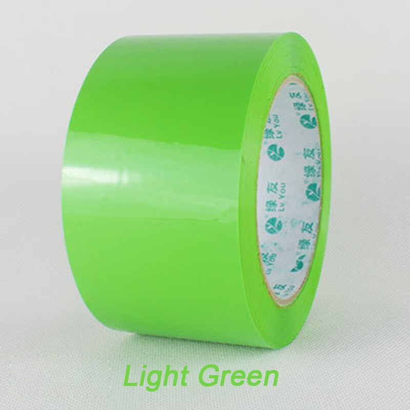 19 Colors Packing Tapes Plastics Adhesive Tape Express Boxes Packaging Tape Long Adhesive Plaster 4.8cm x 90m: light green