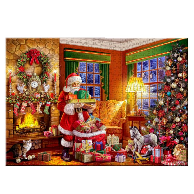 Deluxe-Santa Express Levering Kerst Puzzel 1000 Stuks Hoge Moeilijkheidsgraad Puzzel 1000 Stukjes Puzzel Thuis Muurschildering Puzzels