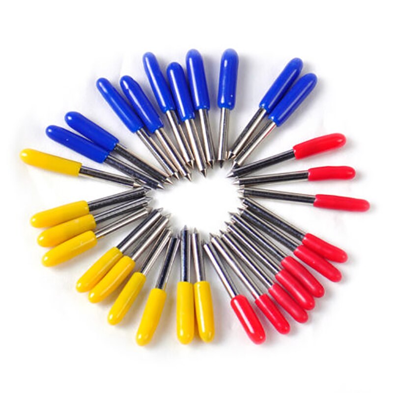 Lames de couteau de coupe, 30, 45, 60 degrés, avec décalage, pour traceur de découpe, Roland, 30 pièces