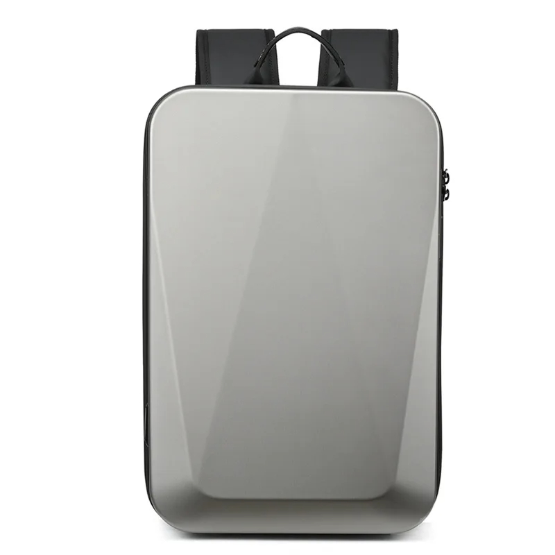 15,6-Zoll-Laptop-Rucksack mit Hartschale für Herren, wasserdicht, Diebstahlschutz, erweiterbar, TSA-Schloss, Spielen-Pack, luxuriöser Geschäft-Rucksack, USB-Aufladung: Grau