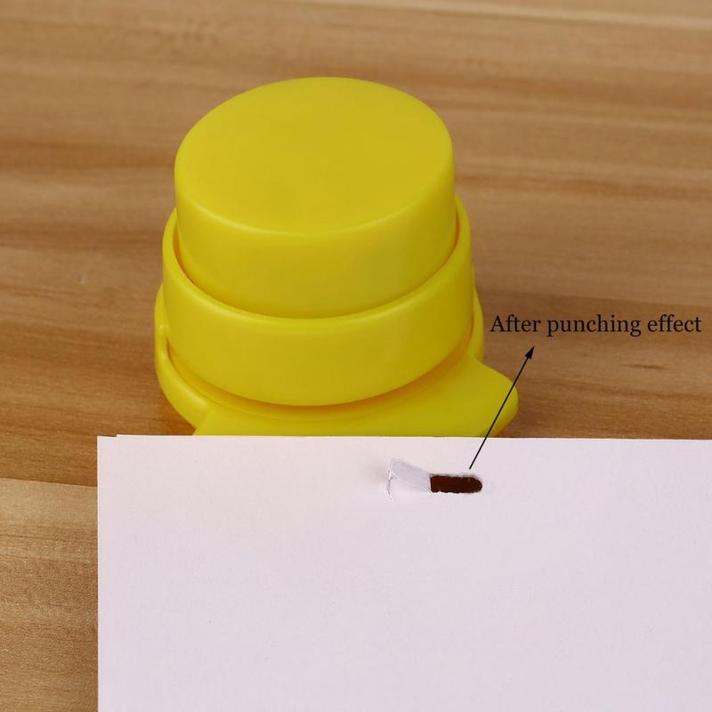 Cute Mini Environmental Press Stapleless Staple Free Stapler Paper Binding Binder Home Office Students Office Binding Stationery