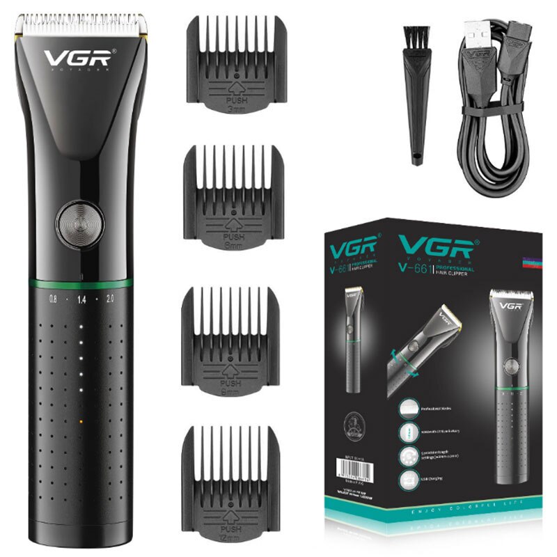 VGR Adjustable Precision Powerful Electric Hair Trimmer Men Hair Clipper Finishing Rechargable Hair Cutter Machine: Default Title