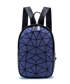 Luminous geometric rhombus bag women's all-match handbags multi-function shoulder bag backpack wallet chest bag: 625-4