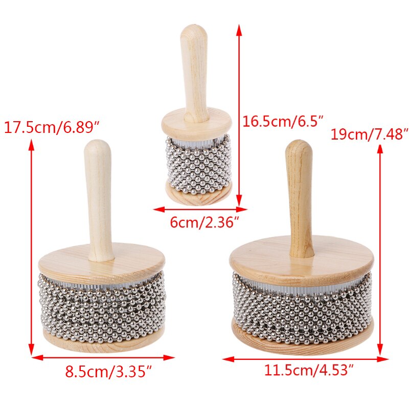 S/M/L Size Hout Houten Cabasa Student Kinderen Kid Instrument Pop Hand Shaker Percussie Band Tool