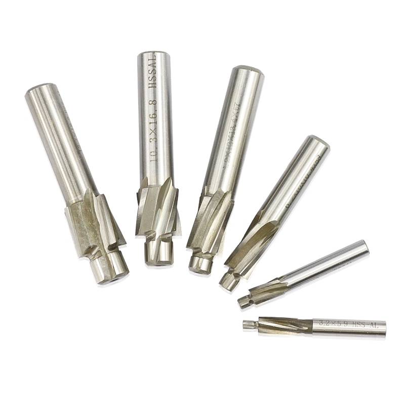 1 unidad de fresa de avellanado XCAN con 4 puntas HSS, herramienta de ranurado piloto de M3.2-M16.5, fresa para taladro de madera/Metal