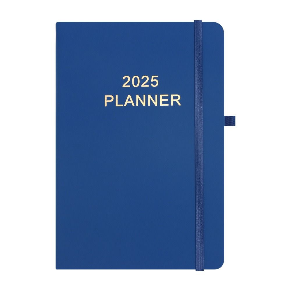 Schedule Journal Planner Notebook Efficiency Daily Planner Reminder Calendar Notebook PU with Straps Diary Book Office