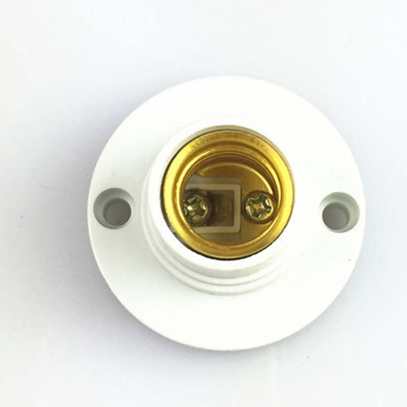 10pcs E14 Zwart Wit 6A 220V Conversie Platte Lamphouder Lamp Schakelaar Milieubescherming PBT Grote Schroef Te kleine Schroef