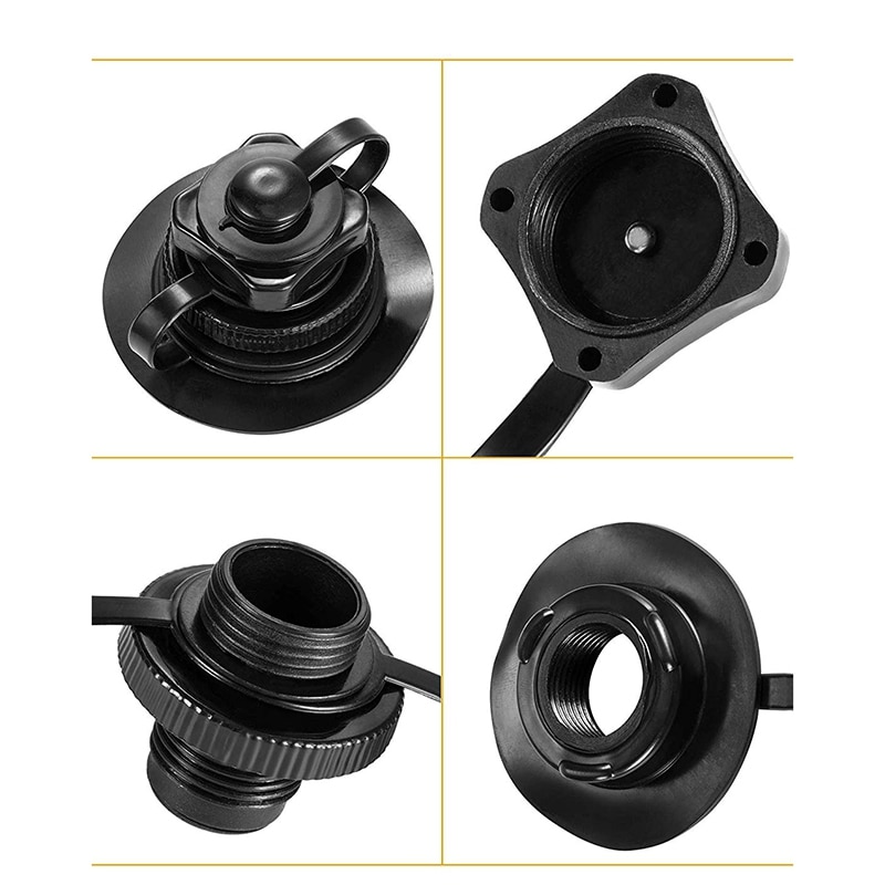 4 Piece Boston Valve Replacement Universal Air Valve for Inflatable Raft Pool Boat Kayak Replacement