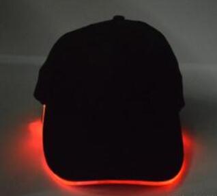 Justerbar farge led hodelykt cap led light cap baseball caps sceneytelse for unisex flash cap med batterilokk rødgrønn: Rød
