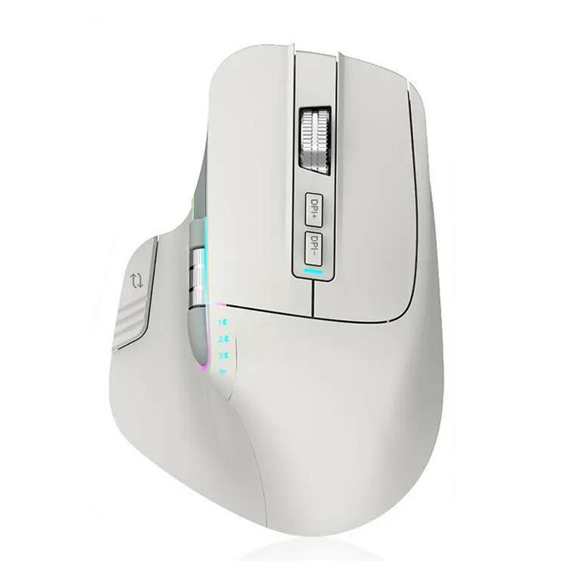Bluetooth 2.4G Tri-Mode Draadloze Muis Dempen Kantoor Rgb Ergonomische Gaming Type-C Oplaadbare Mause Voor Laptop Pc Notebook Ipad