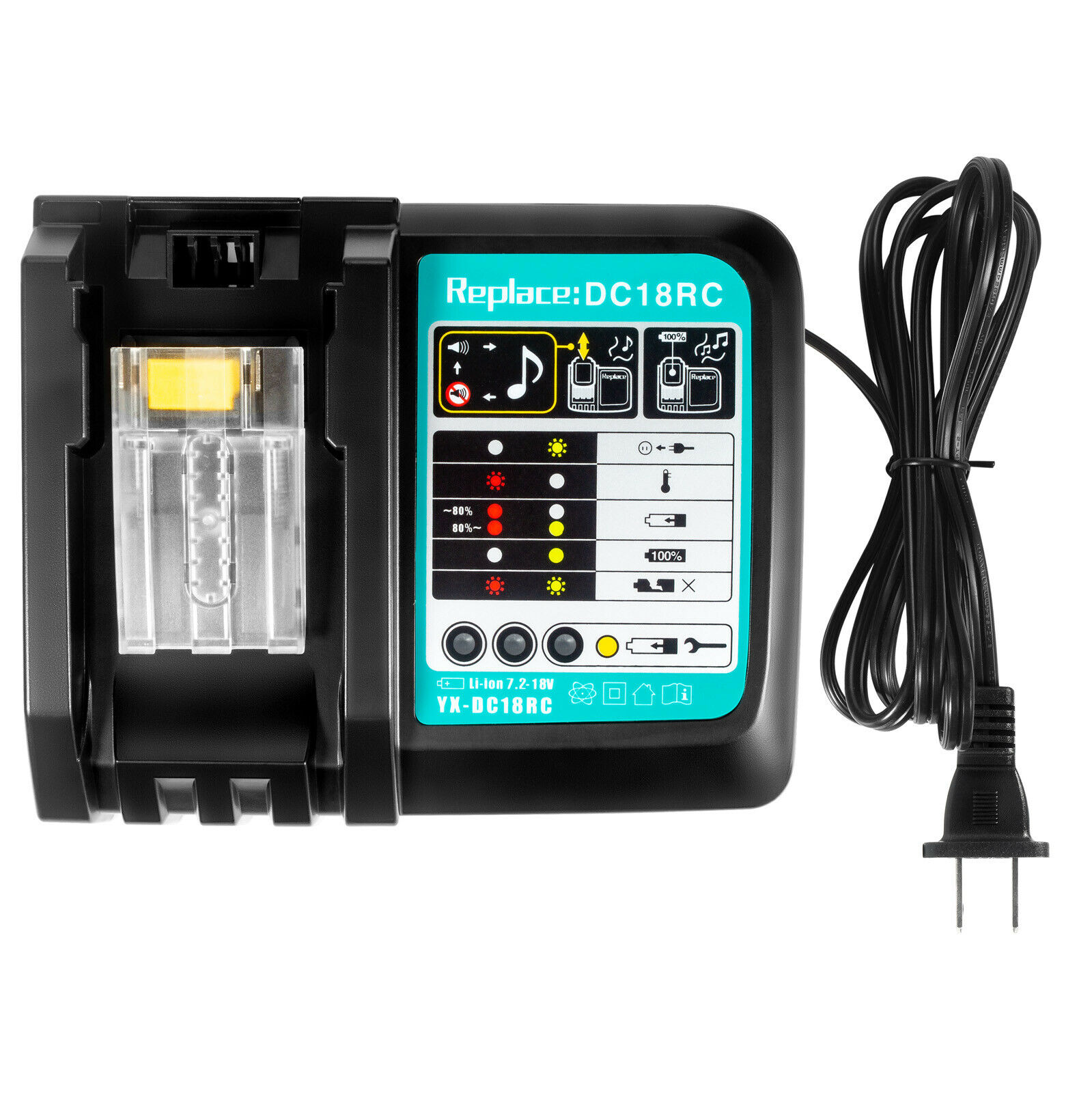 Makita 18V 6.0Ah Rechargeable Li-ion battery For Makita power tool 18 v Batteries BL1840 BL1850 BL1830 BL1860B LXT 400 + Charger: Charger