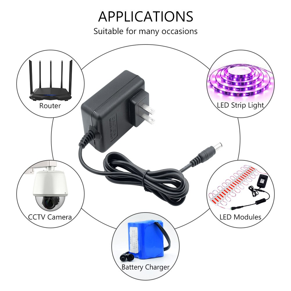 Ac til  dc 4.2v/1a 8.4v/2a 12.6v/2a 16.8v/2a strømadapter strømforsyning holdbar til 1s 2s 3s 4s litiumbatterilader