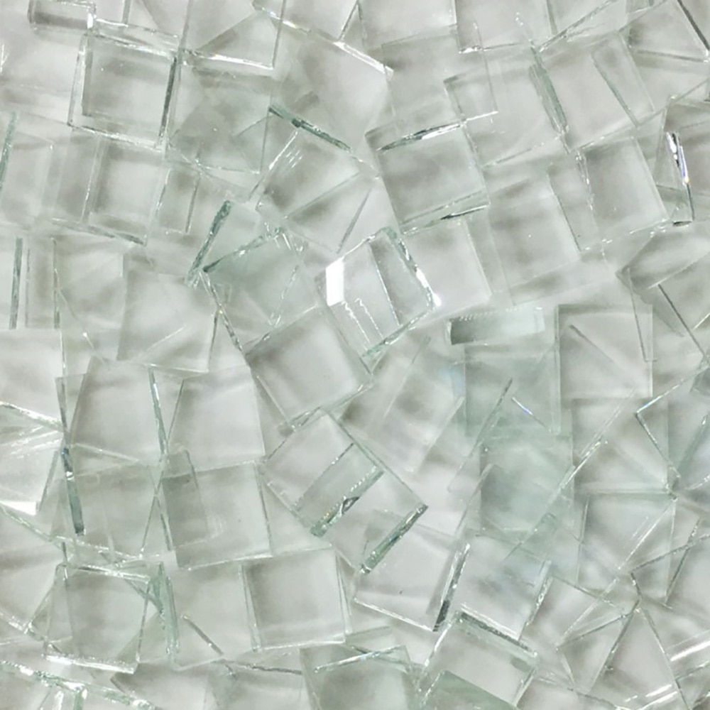 Lychee Life 140pcs Multicolor Glass Mosaic Tile Square Ceramic Mosaic Tiles DIY Arts Crafts Making Material: 1