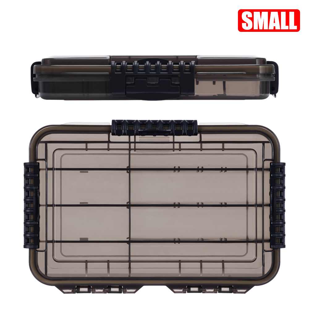 SAMOLLA large Waterproof Fishing Tackle Box, Fish Hook Fishing Lure Bait Storage Case Portable Fishing Gear Accessorie: WHITE