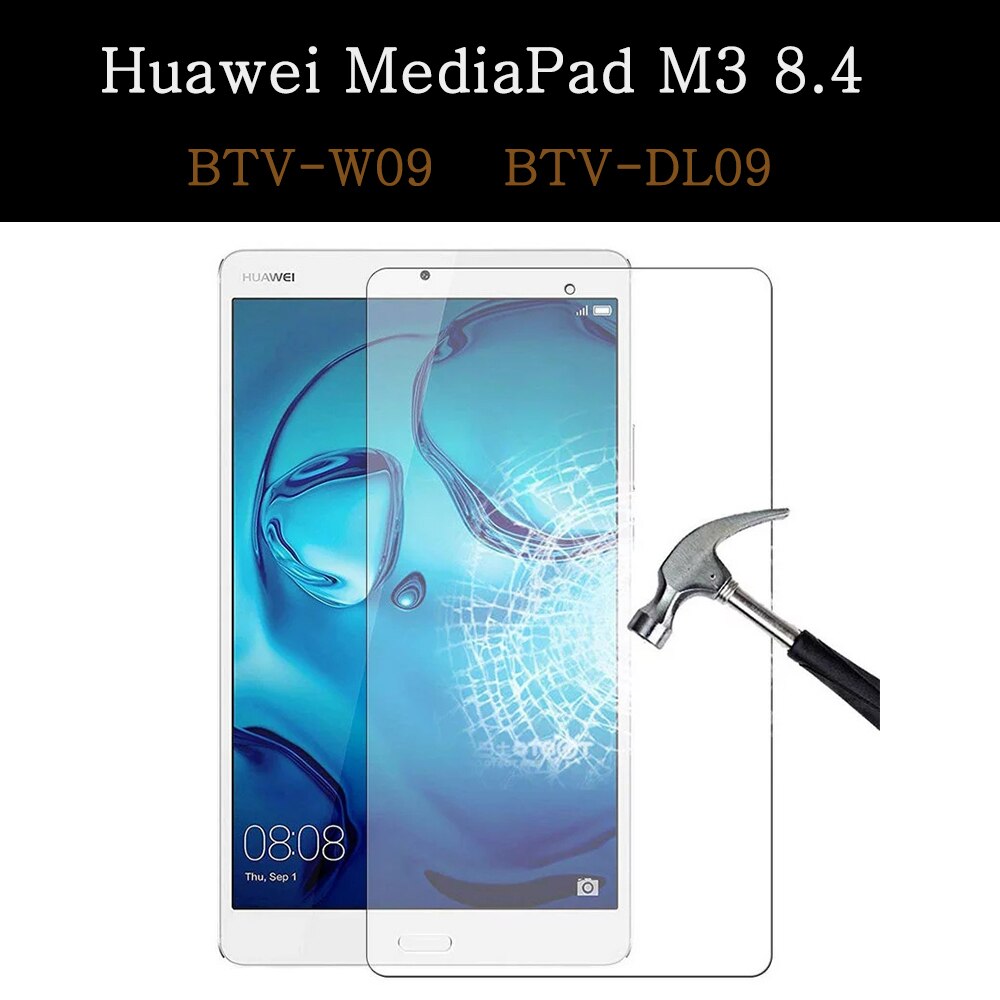 Szkło hartowane dla Huawei MediaPad MatePad Pro M3 M5 M6 T3 T5 T8 8.0 8.4 10.1 10.4 10.8 Honor V6 Full Cover Screen Protector: MediaPad M3 8.4