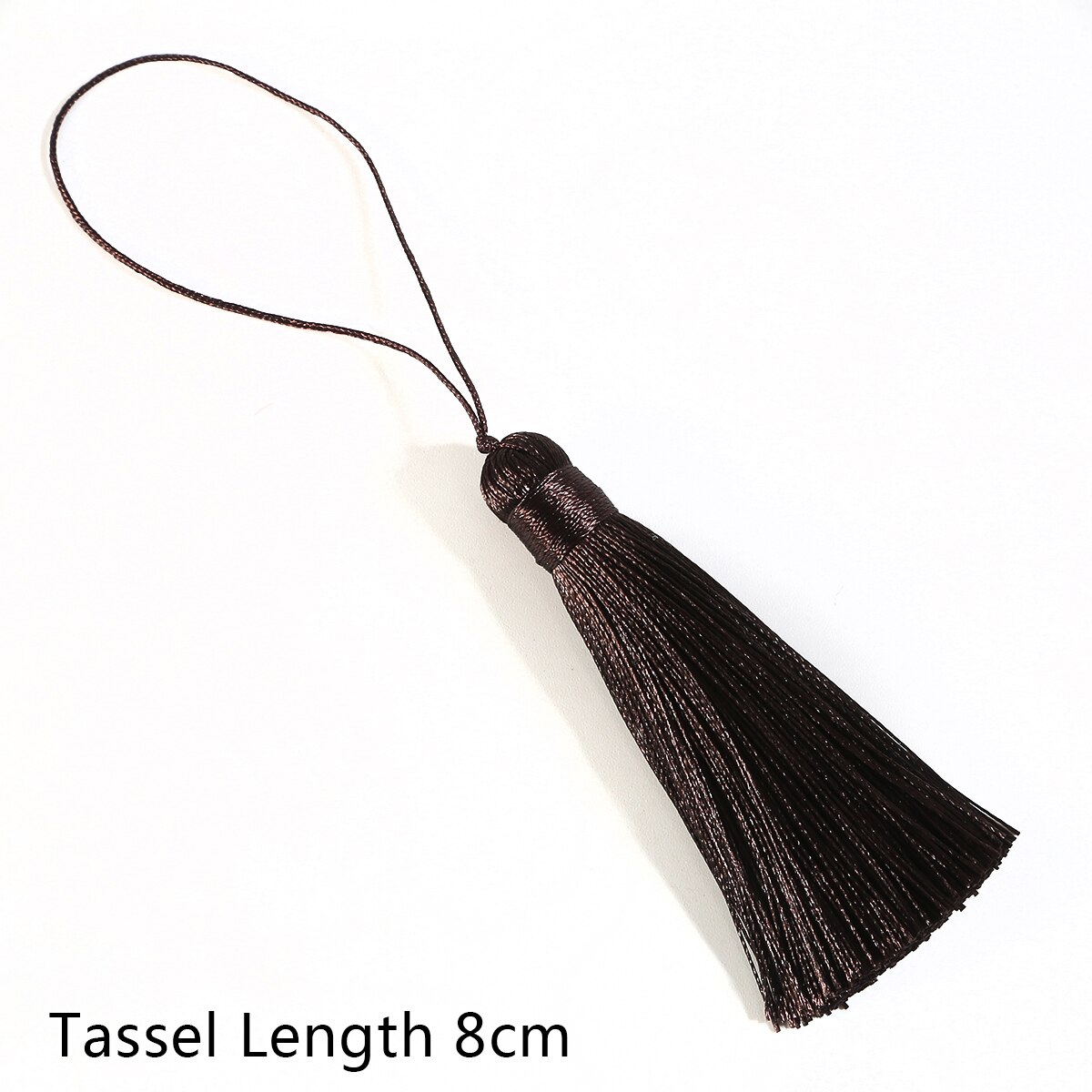 8cm, tupsua,silkkihapsut,askartelutupset,hapsut verhoon,tupsut koruihin tee itse,hapsuverho ,2kpl /pussi: Tumman ruskea