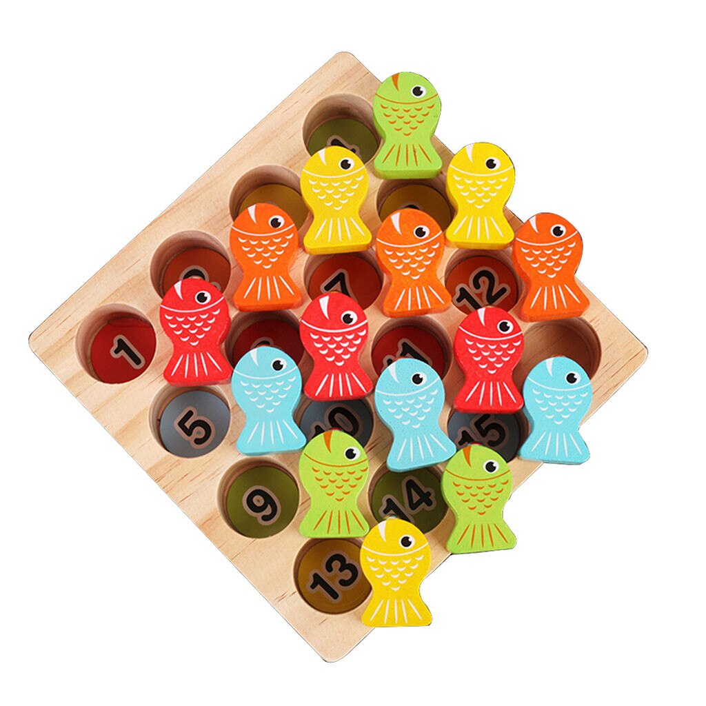 Houten Magnetische Vissen Game Fijne Motor Vaardigheid Brief Cognitie Voorschoolse Ouder-kind Interactief Speelgoed Outdoor Educatief