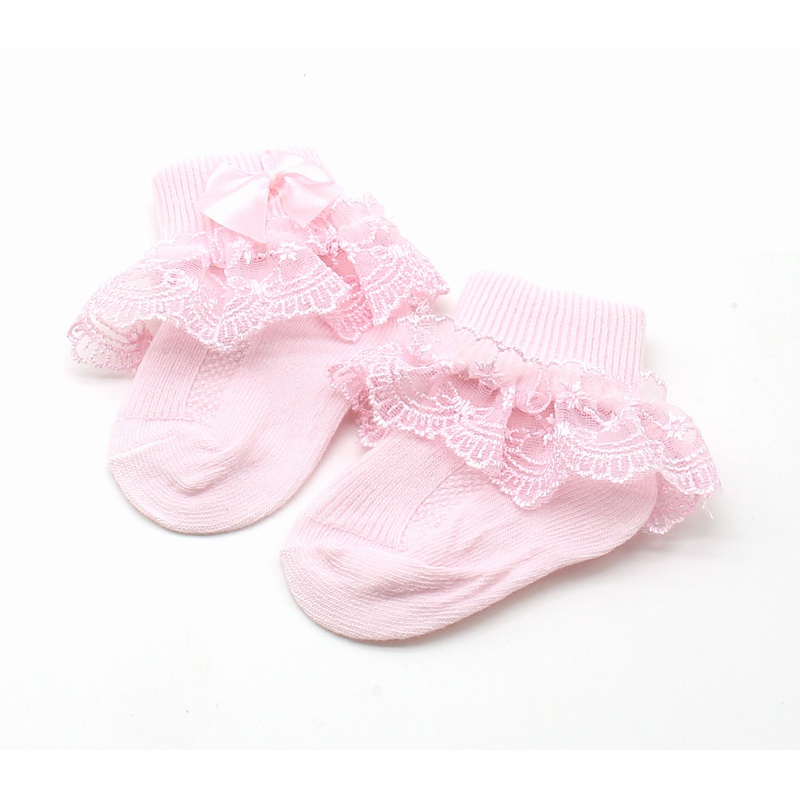 Bow Lace Baby Socks Newborn Cotton Baby Girls Sock Cute Toddler Socks Princess Party Shoe Socks