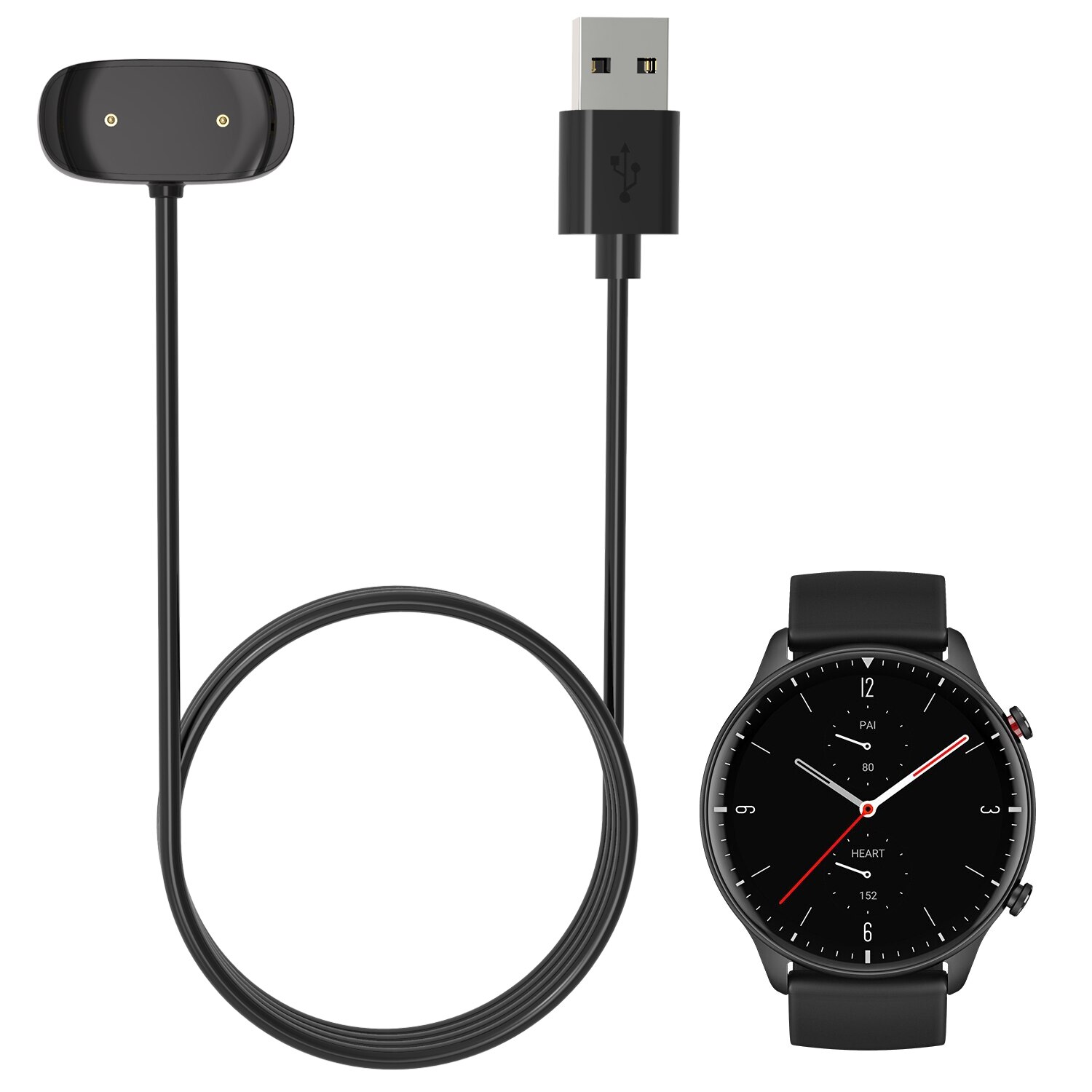 Chargeur de montre pour AMAZFIT GTR2, câble de charge pour Huami AMAZFIT Bip U pour AMAZFIT Zepp e, station de charge