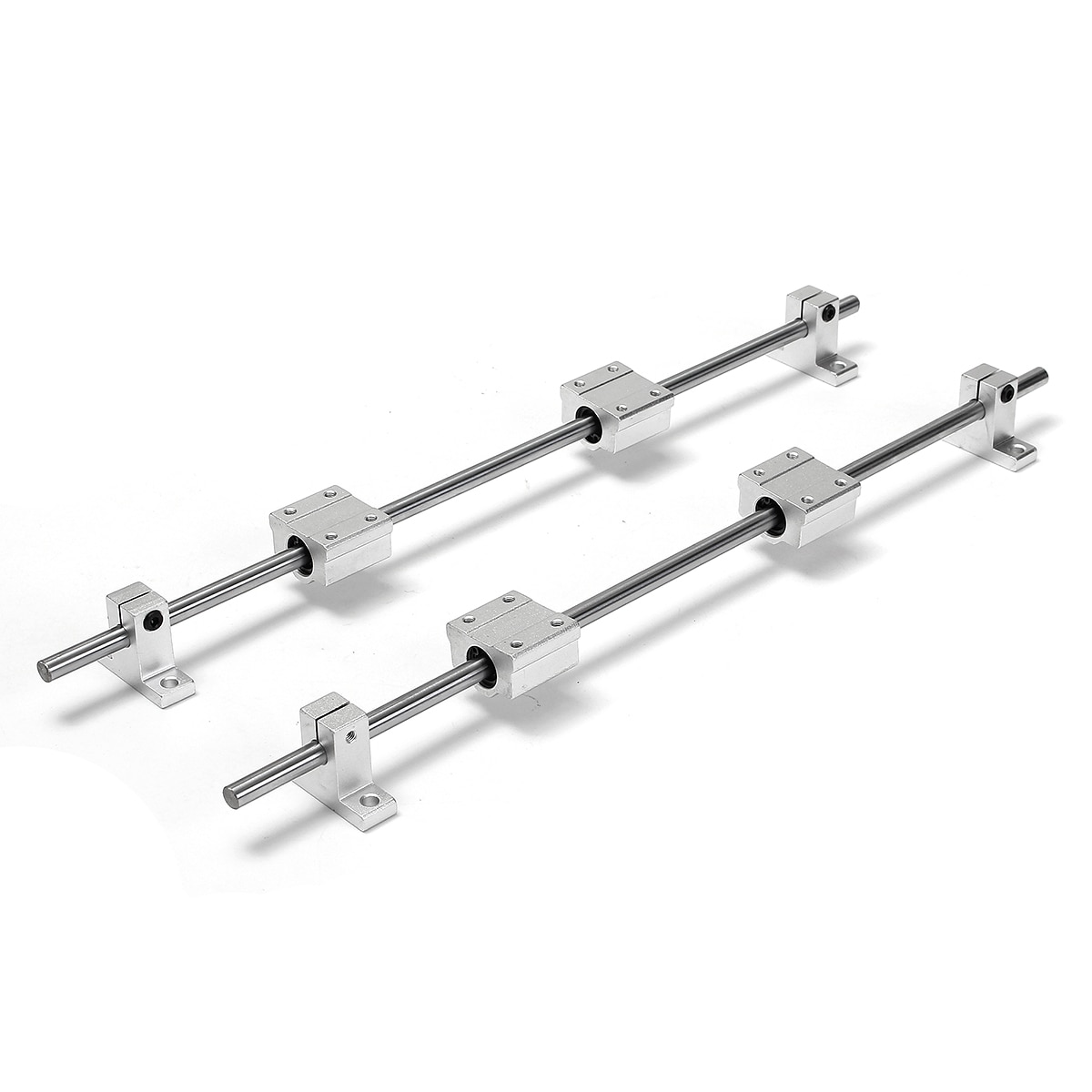 10Pcs/set 8mm Diameter Linear Rail Shaft Rod 400mm with Bearing Guide Support with SCS8UU Bearing Block CNC Parts
