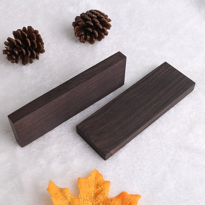 2 Pcs Black Ebony Lumber Wood Timber Handle Plate for Music Instruments DIY Tools 3/8 Inch X 1.5 Inch X 5 Inch