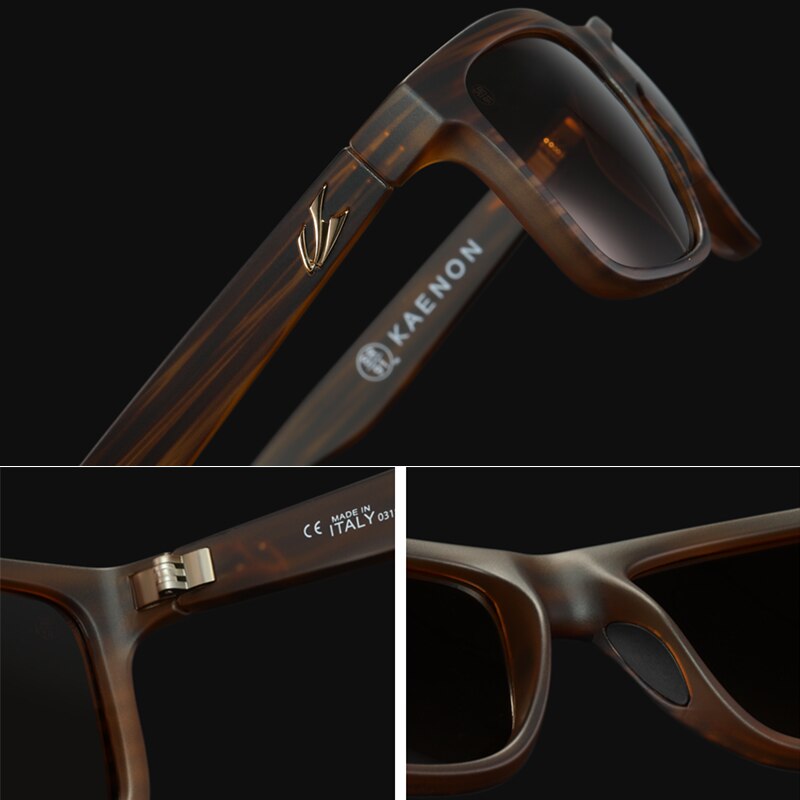 Square Kaenon Polarized Sunglasses TR90 frame men Mirrored lens Brand women Driving Fishing Sun glasses UV400 7 COLORS