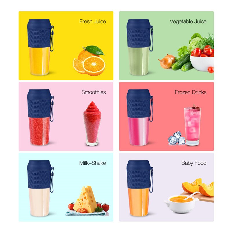 Draagbare elektrische blender mini usb oplaadbare sinaasappelpers sap smoothie maker fruitpers knijpers fles sapbeker
