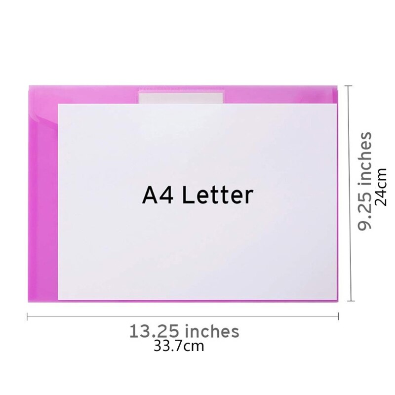 Plastic Envelopes Poly Envelopes, 10 Pack Clear Document Folders US Letter A4 Size File Envelopes with Label Pocket
