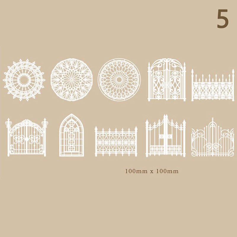 Leaf Plants Circle Lace Material Paper Journal Planner Decorative Scrapbooking: 5