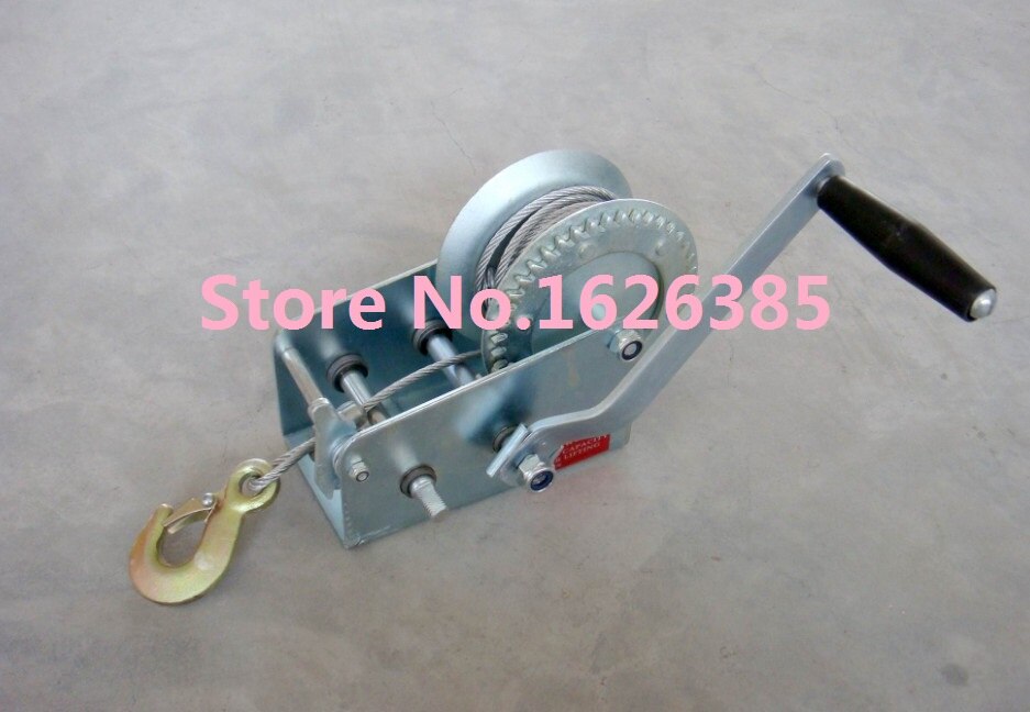 500lbX8M--800lbX10M Boat windlass truck auto manual winch with wire rope and hook, hand puller tire repair tool