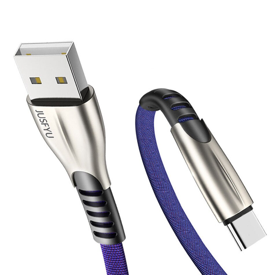 0.5 M 1 M 2 M 3 M 5A Usb Type C Kabel Voor Huawei P20 Lite Honor 10 9 pro 3.1 Snel Opladen Data Cord Telefoon Oplader Samsung S9 Redmi: Blue / 3m