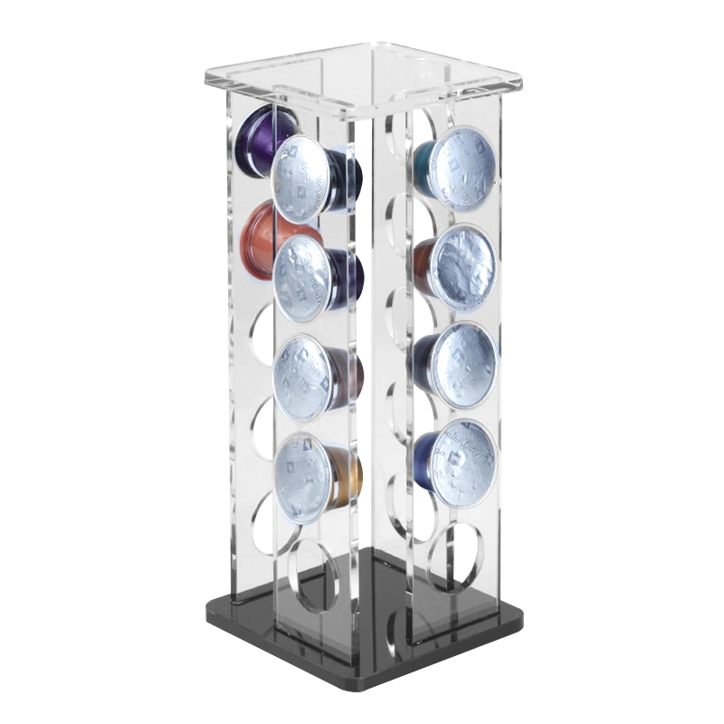 Nespresso kapsler stativ akryl dolce gusto holder kaffekapsel display opbevaringsstativ til 20 stk.