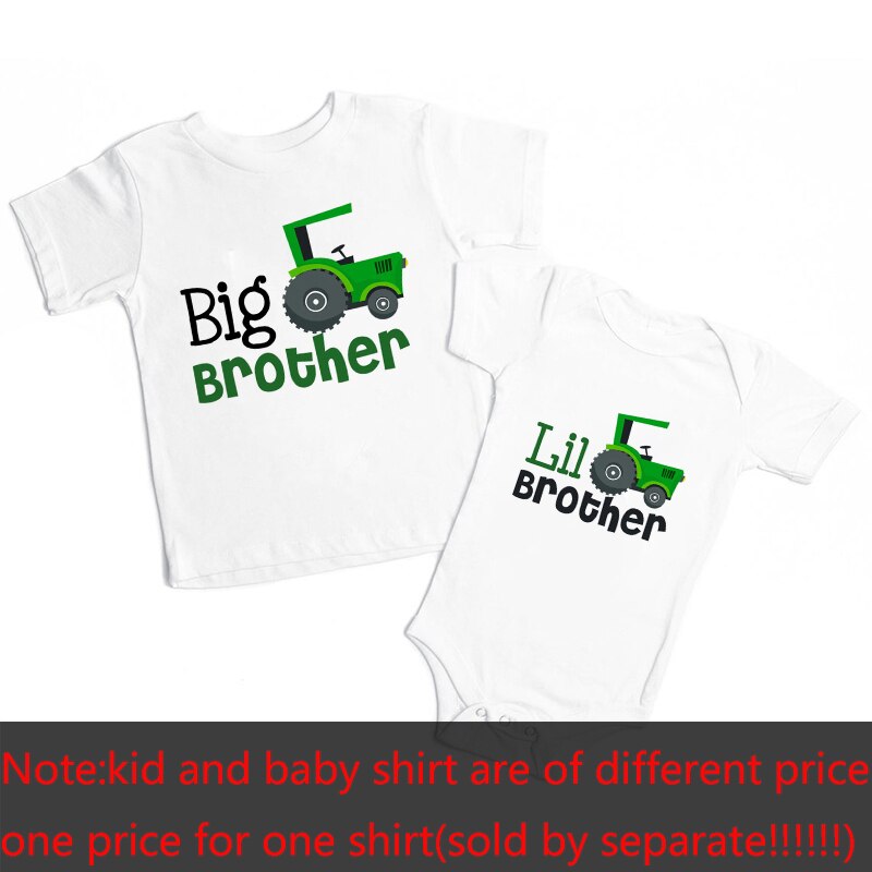 Siblings matching shirts Big Brother Little brother t-Shirts brothers truck tops big brother little brother maching outfits: 1pc big bro-12T