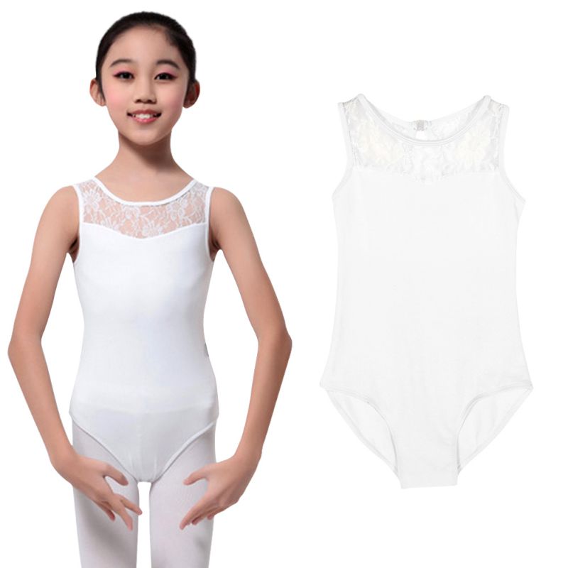 Sort og hvid piger dansetøj piger børn lycra blonde bodysuit danse trikot åben ryg ballet stretch bodysuit dansetøj