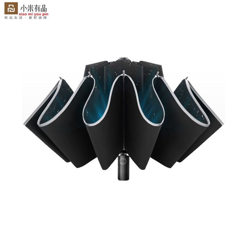 Automatische Vouwen Automatische Open Reverse Paraplu Mannelijke Sunny Regen Sterk Reflecterende Anti-Wind Paraplu Met Led