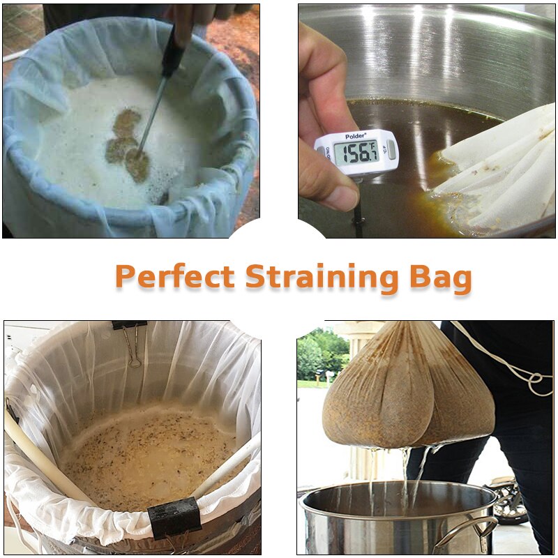 Brouwen Filter Bag 120 Mesh Cilinder Vorm Graan Brouwen Tas Nylon Uitpersen Brouwen Tas voor Bier Wijn Maken Food Grade emmer Filter