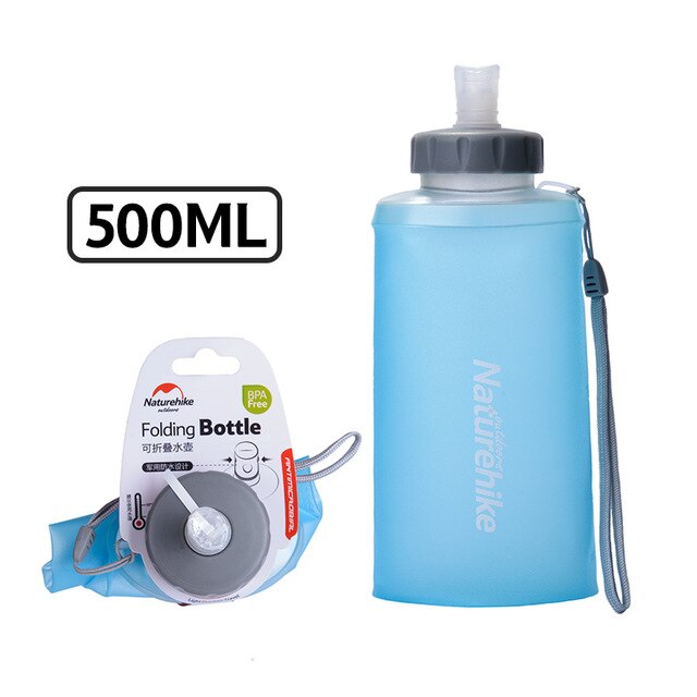 Naturehike 500ml 750ml di sport Pieghevole Pieghevole Morbido Pallone Sacchetto di Acqua Bottiglia di Acqua Della Tazza Bollitore sacchetto Della Vescica dell'acqua di Idratazione pacchetto borsa: 500ml blu