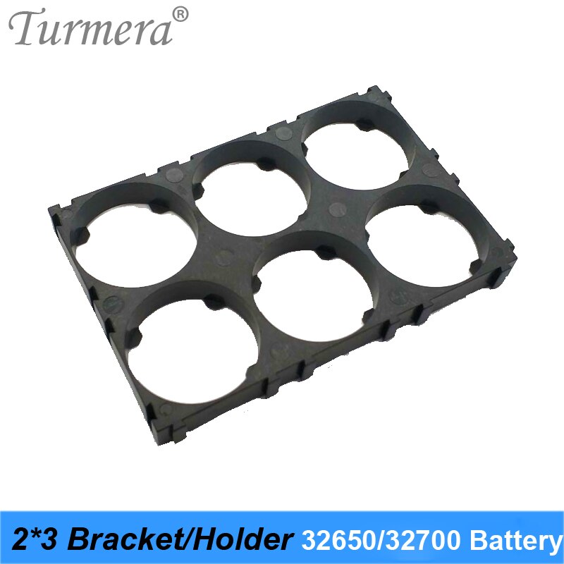 Turmera 32650 32700 2*3 Battery Holder Bracket Cell Safety Anti Vibration Plastic Brackets For 32650 32700 Battery Pack Use oct1