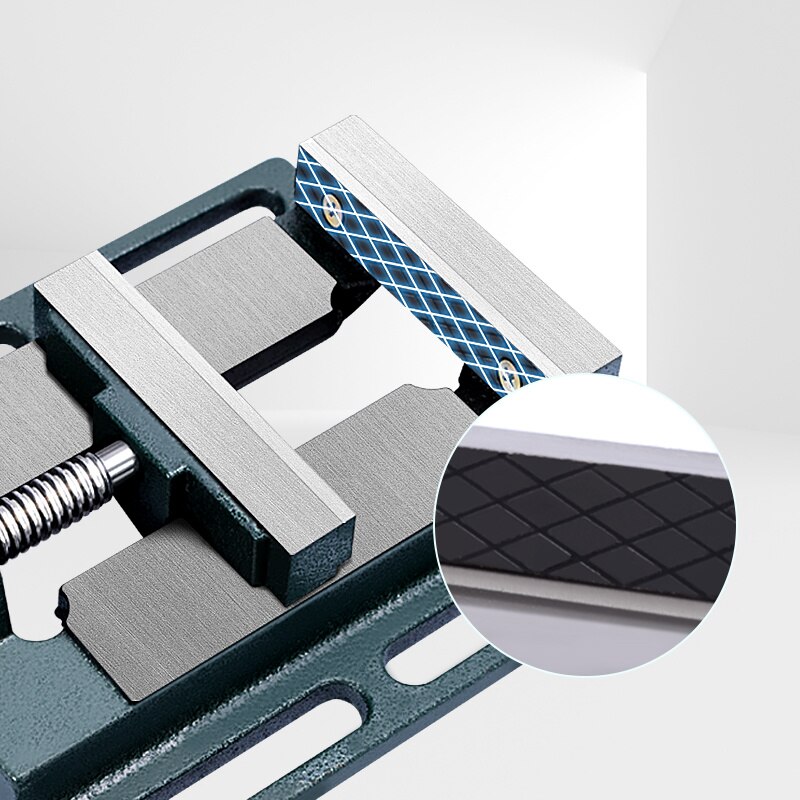 5 Inch Cast Iron Drill Press Vise Multifunction Home DIY Vise Table for Metal Working Drilling Clamp Flat Nose Pliers Vise