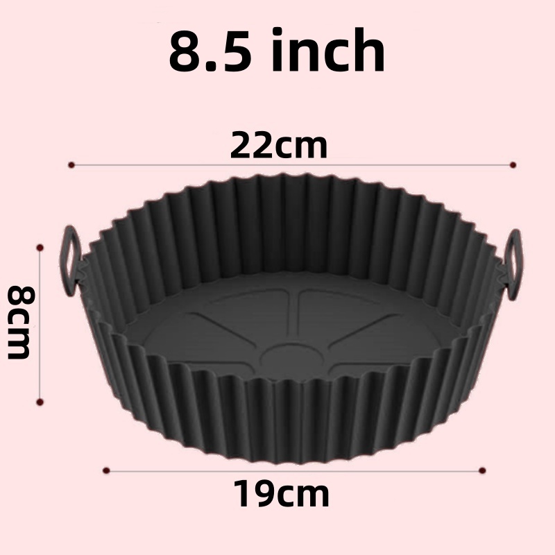 Plateau de cuisson de four réutilisable, friteuse à Air, moule rond en Silicone, Pizza poulet frit, panier en Silicone, poêle antiadhésive, accessoires de cuisson: Clair